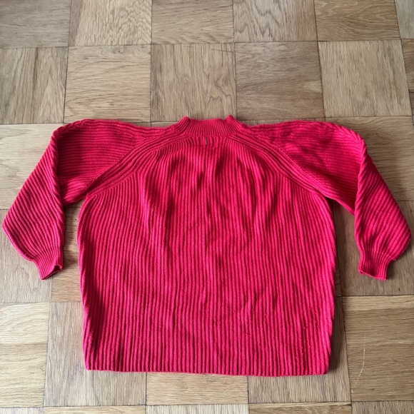 Misa Los Angeles XS Dominique Sweater Red Ribbed Chunky Knit - Picture 3 of 8